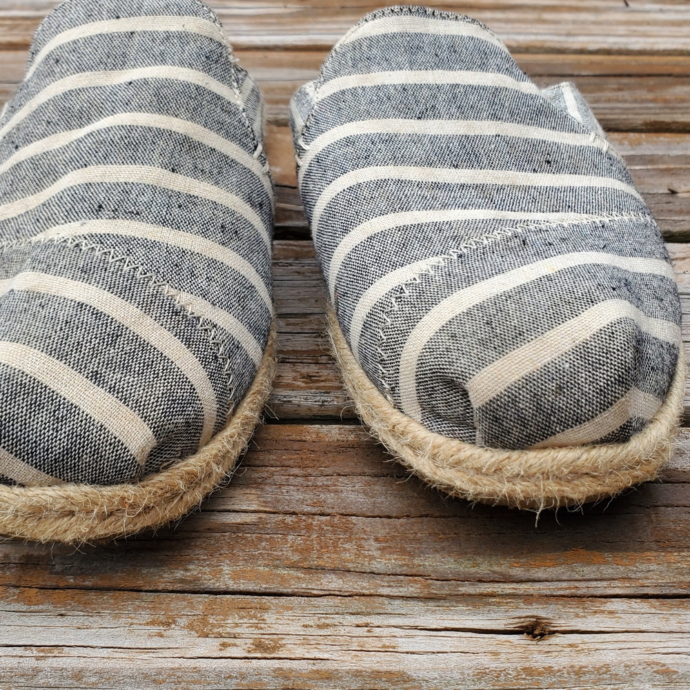 Striped Espadrille Flats